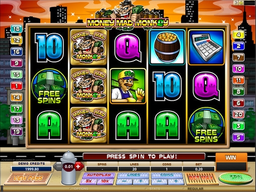 Money Mad Monkey (Помешанная на деньгах обезьянка) из раздела Игровые автоматы