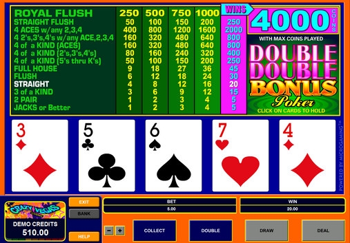 Double Double Bonus Poker (Дабл Дабл Бонус ) из раздела Видео покер