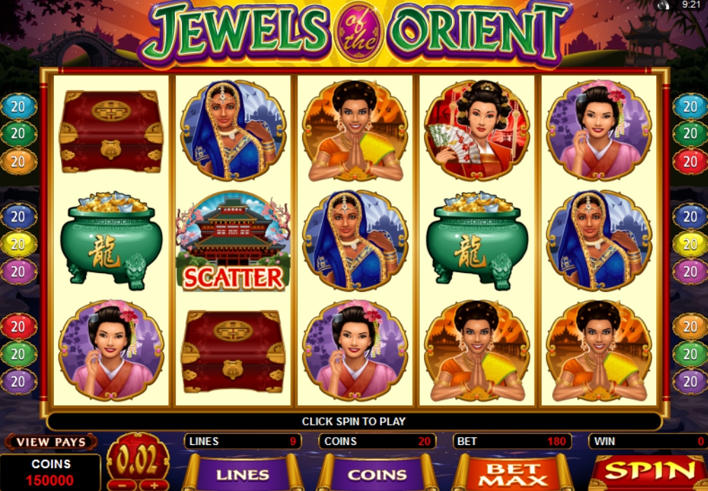 Jewels of the Orient (Сокровища Востока) из раздела Игровые автоматы