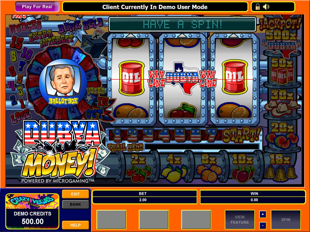 Dubya Money (Деньги «Дабья») из раздела Игровые автоматы