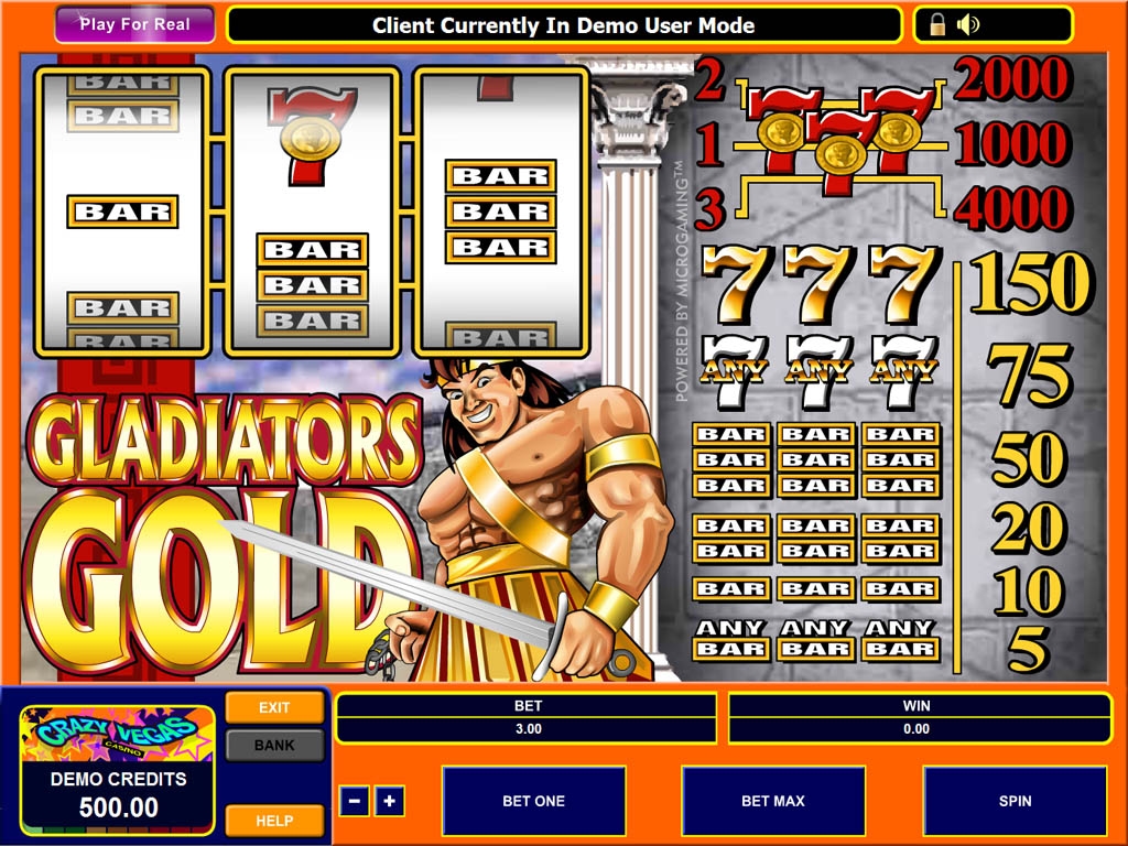 Gladiators Gold (Золото гладиатора) из раздела Игровые автоматы
