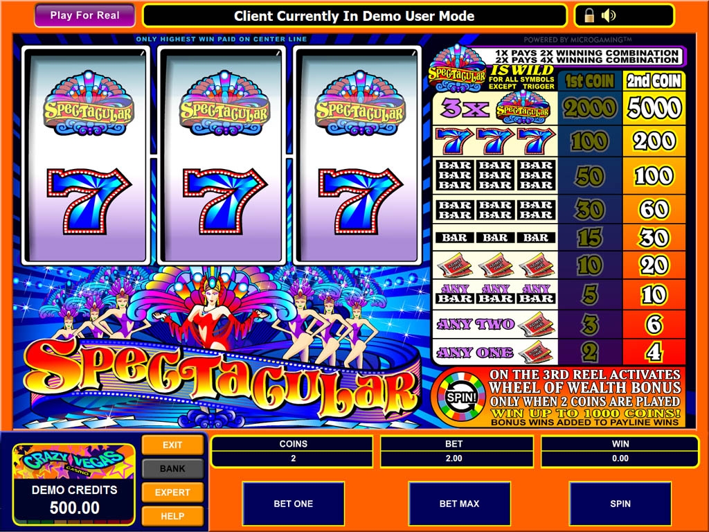 Spectacular Slots (Захватывающие слоты) из раздела Игровые автоматы