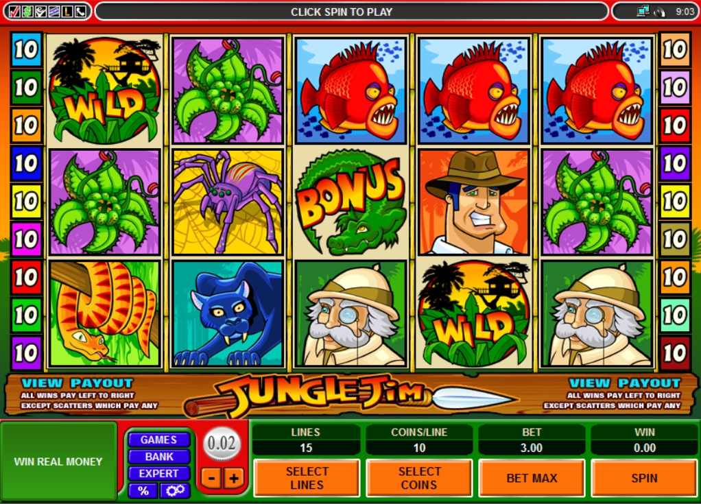Jungle Jim (Джим из джунглей) из раздела Игровые автоматы