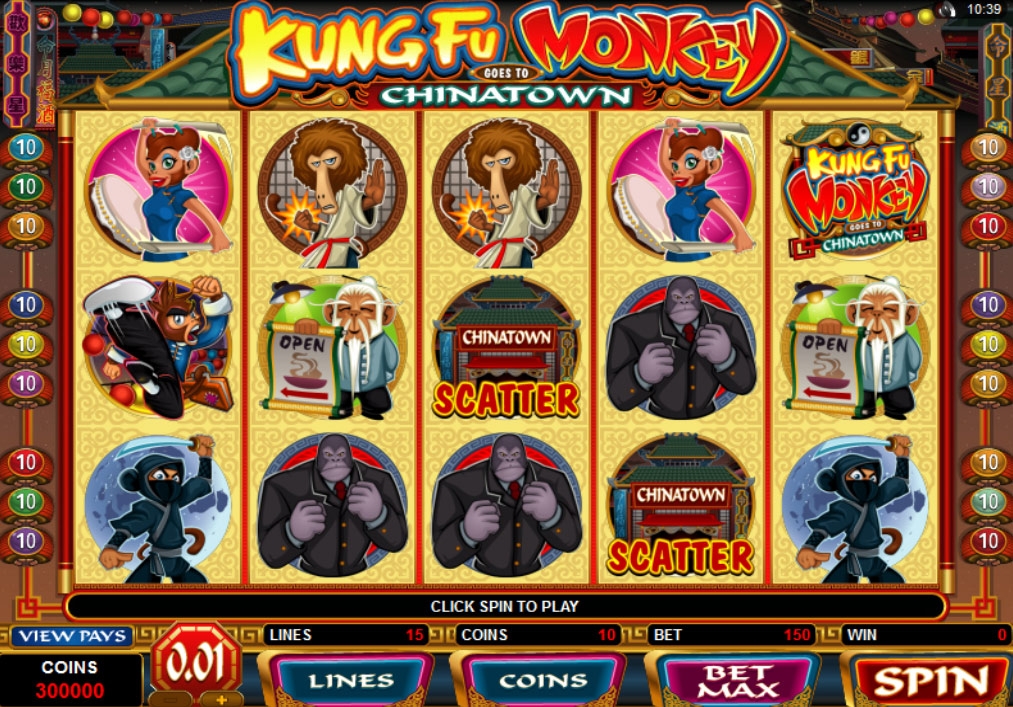 Kung Fu Monkey (Обезьяна кунг-фу) из раздела Игровые автоматы