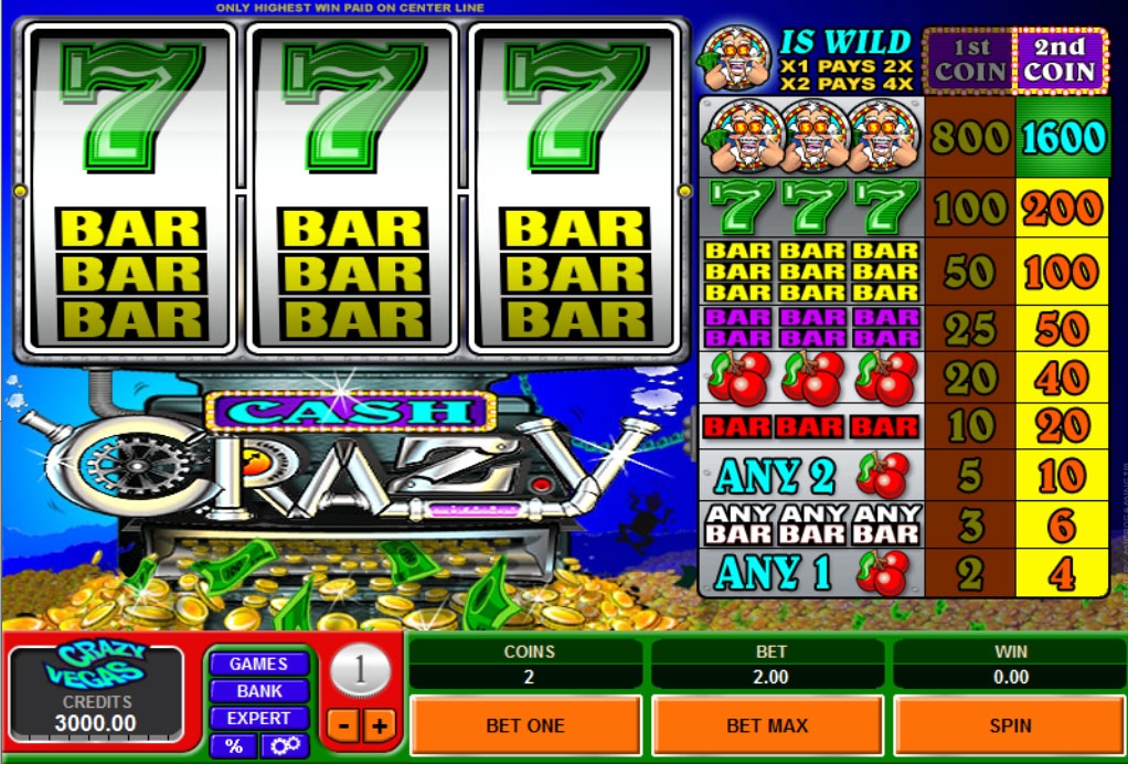 Cash Crazy (Сумасшедшие Деньги) из раздела Игровые автоматы