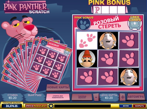 Pink Panther Scratch (Розовая Пантера) из раздела Скрэтч-карты