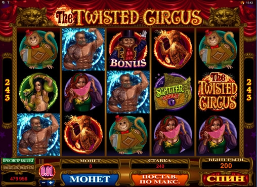 The Twisted Circus (Безумный цирк) из раздела Игровые автоматы