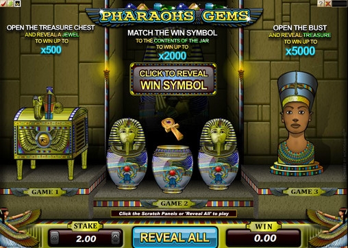Pharaoh’s Gems (Драгоценности фараона) из раздела Скрэтч-карты