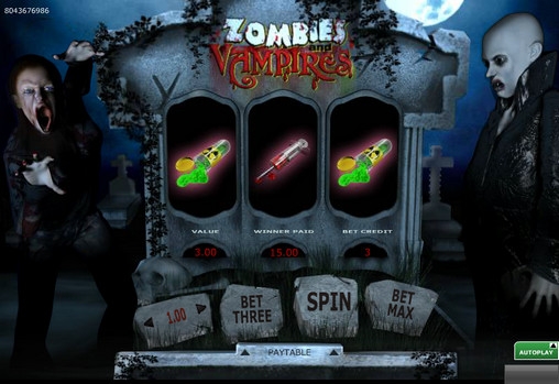 Zombies and Vampires (Зомби и вампиры) из раздела Игровые автоматы