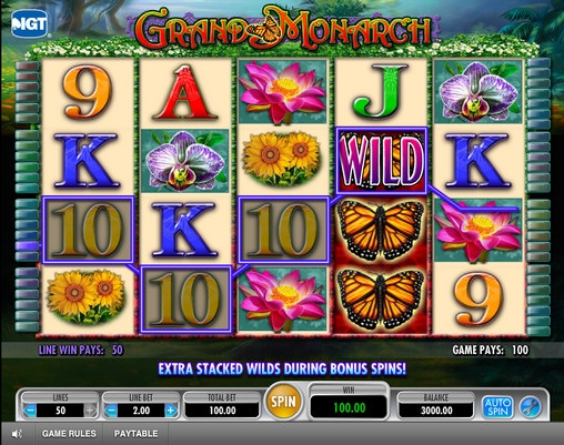Grand Monarch (Данаида монарх) из раздела Игровые автоматы