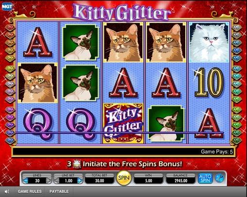 Kitty Glitter (Кошачья роскошь) из раздела Игровые автоматы