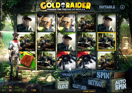 Gold Raider: Finding the Throne of Skulls (Охотник за золотом: В поисках Трона черепов) из раздела Игровые автоматы
