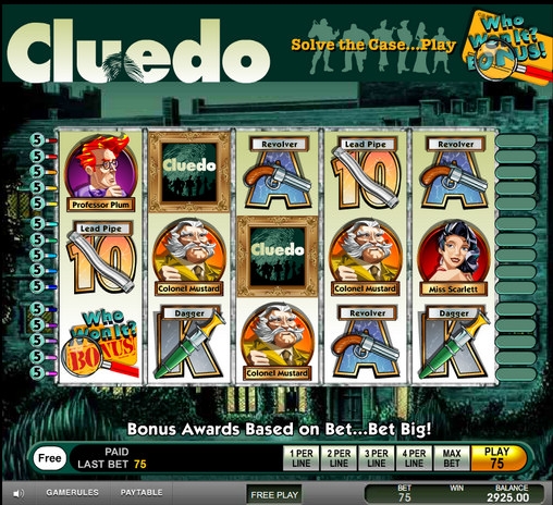 Cluedo (Улика) из раздела Игровые автоматы