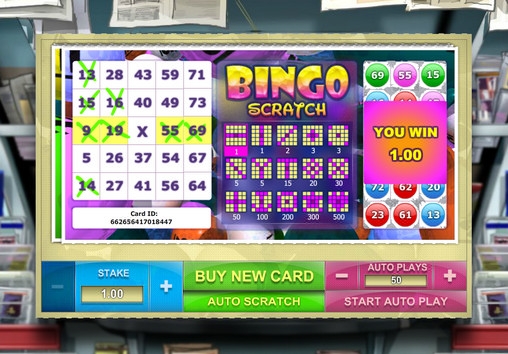 Bingo Scratch (Бинго-лотерея) из раздела Скрэтч-карты