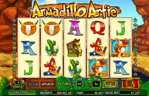 Armadillo Artie (Броненосец Арти) из раздела Игровые автоматы
