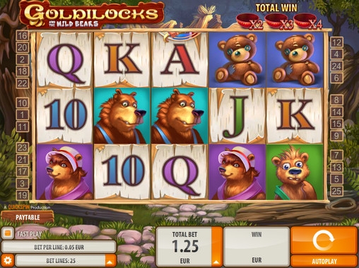 Goldilocks and the Wild Bears (Златовласка и дикие медведи) из раздела Игровые автоматы