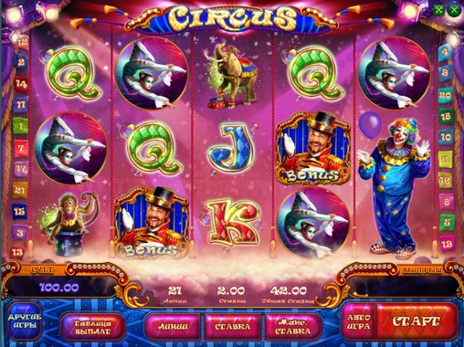 Circus 3D (Цирк 3D) из раздела Игровые автоматы