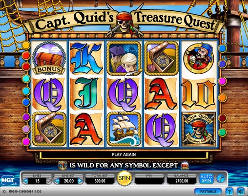Captain Quid’s Treasure Quest (В поисках сокровищ капитана Квида) из раздела Игровые автоматы