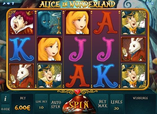 Alice in Wonderland (Алиса в Стране чудес) из раздела Игровые автоматы