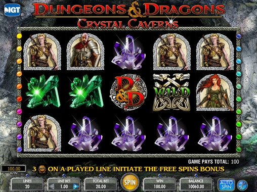 Dungeons & Dragons – Crystal Caverns ( Подземелья и драконы – Хрустальные пещеры) из раздела Игровые автоматы