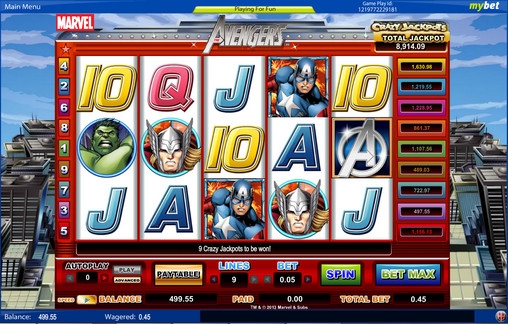 The Avengers (Мстители) из раздела Игровые автоматы