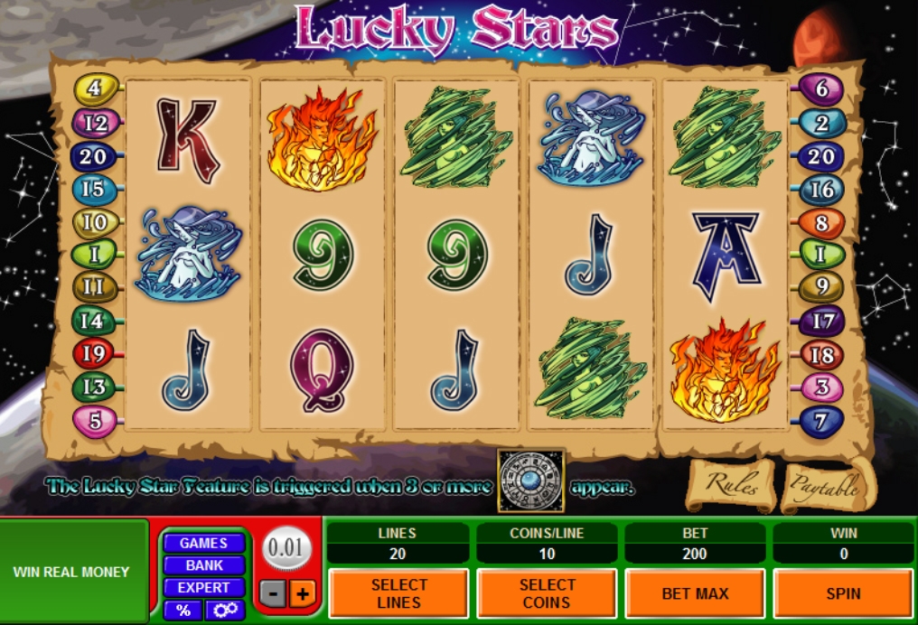 Lucky Stars (Счастливые Звезды) из раздела Игровые автоматы