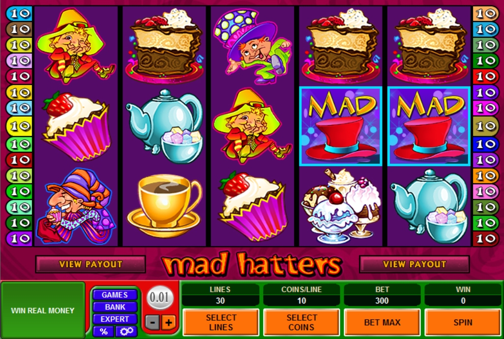 Mad Hatters (Безумный Шляпник) из раздела Игровые автоматы