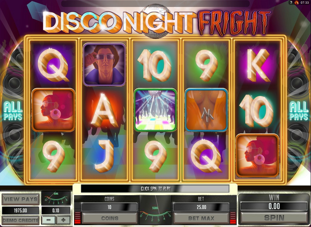 Disco Night Fright (Ужас ночной дискотеки) из раздела Игровые автоматы