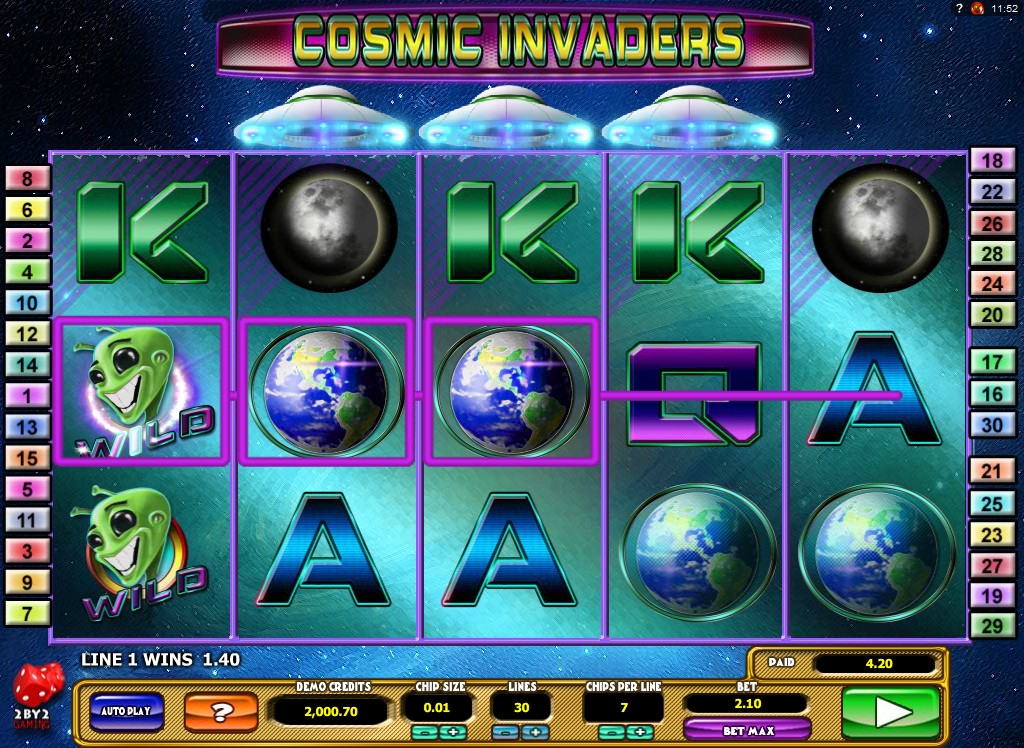 Cosmic Invaders (Захватчики из космоса) из раздела Игровые автоматы