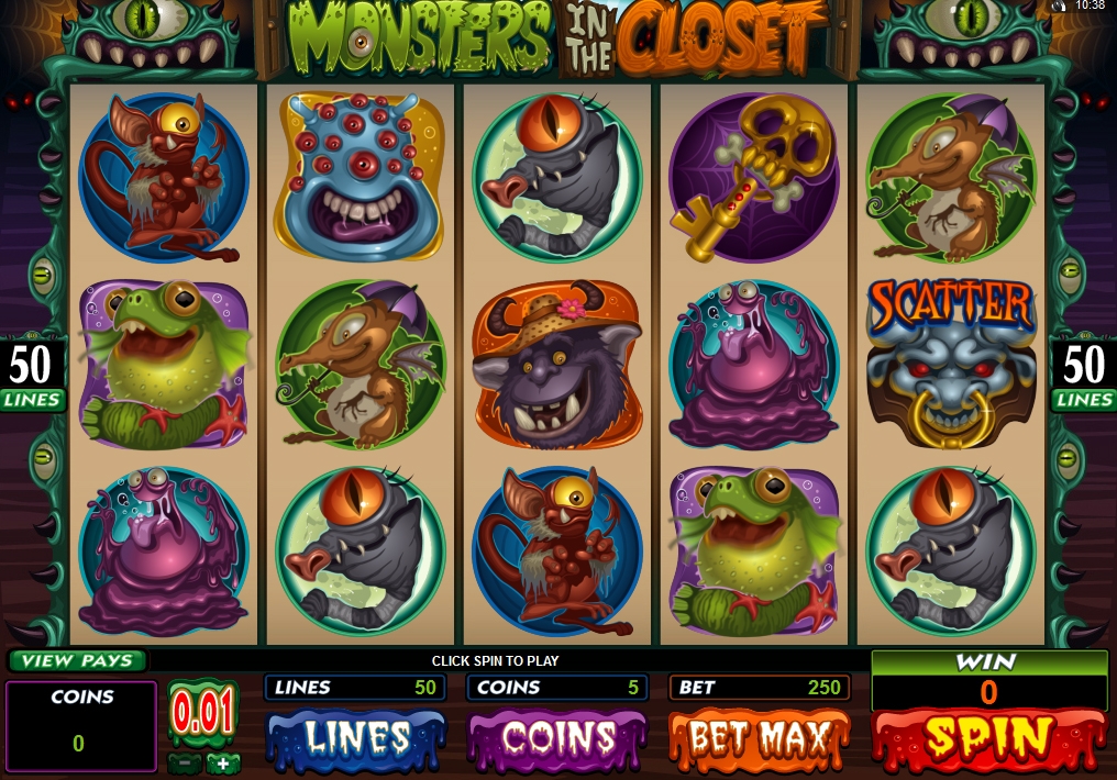 Monsters in the Closet (Монстры в шкафу) из раздела Игровые автоматы