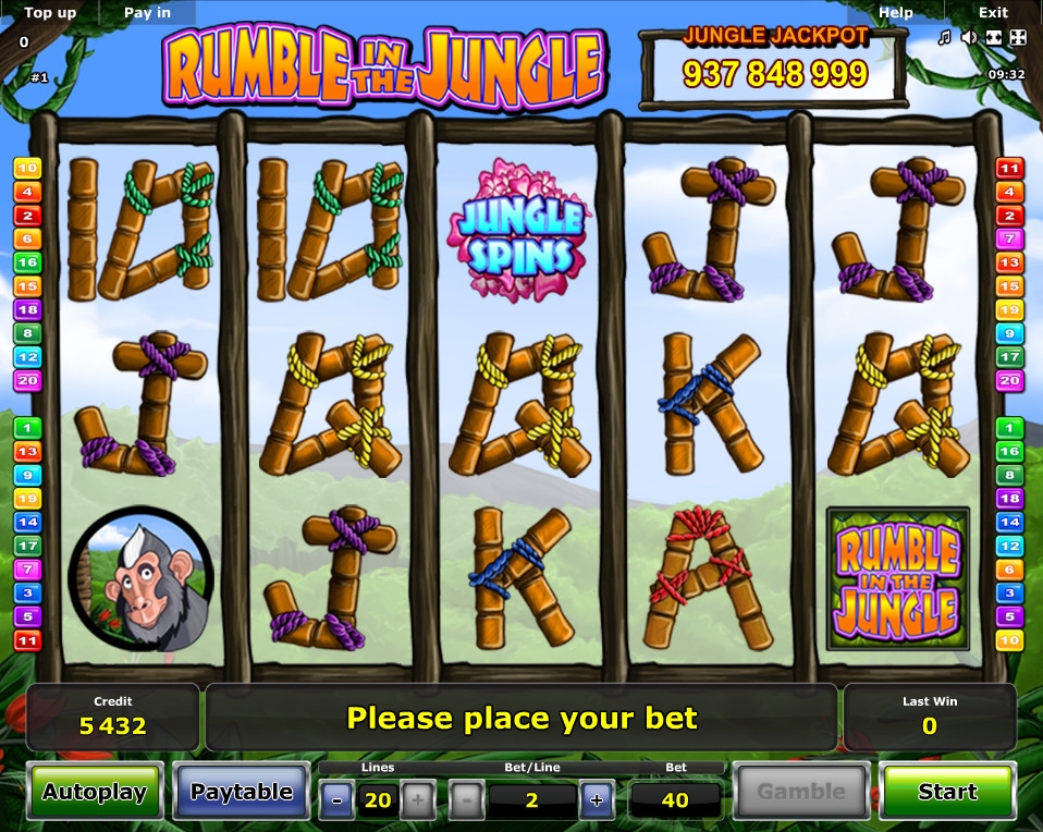 Rumble in the Jungle (Скандал в джунглях) из раздела Игровые автоматы
