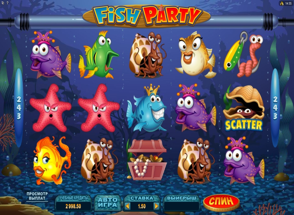 Fish Party (Рыбья вечеринка) из раздела Игровые автоматы