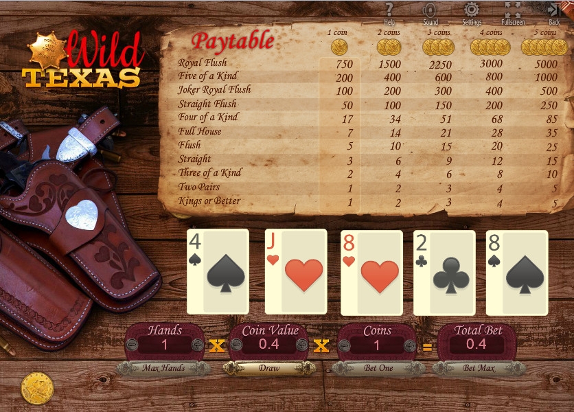 Wild Texas (Дикий Техас) из раздела Видео покер