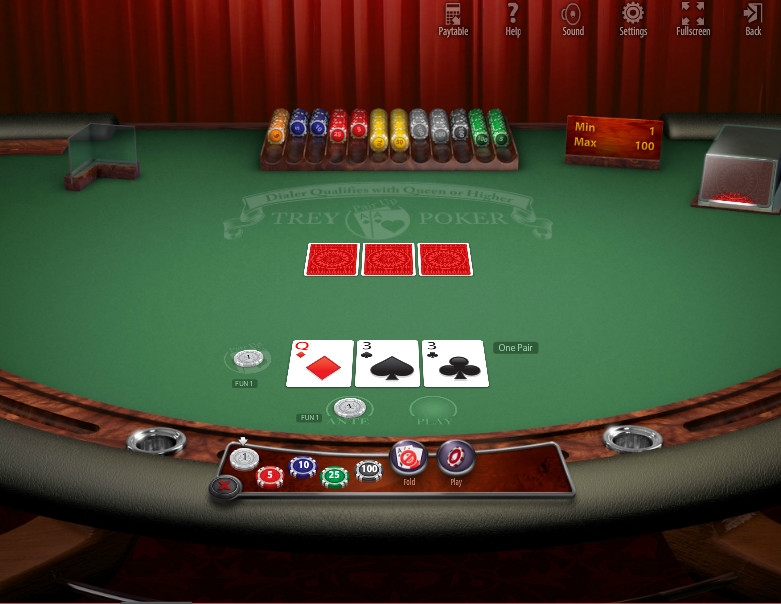 Trey Poker (Трехкарточный покер) из раздела Покер