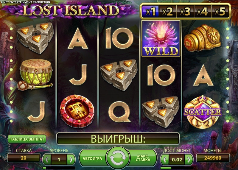 Lost Island (Затерянный остров) из раздела Игровые автоматы