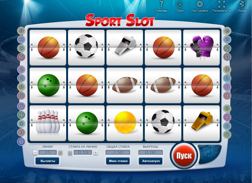 Sport Slot (Спортивный слот) из раздела Игровые автоматы