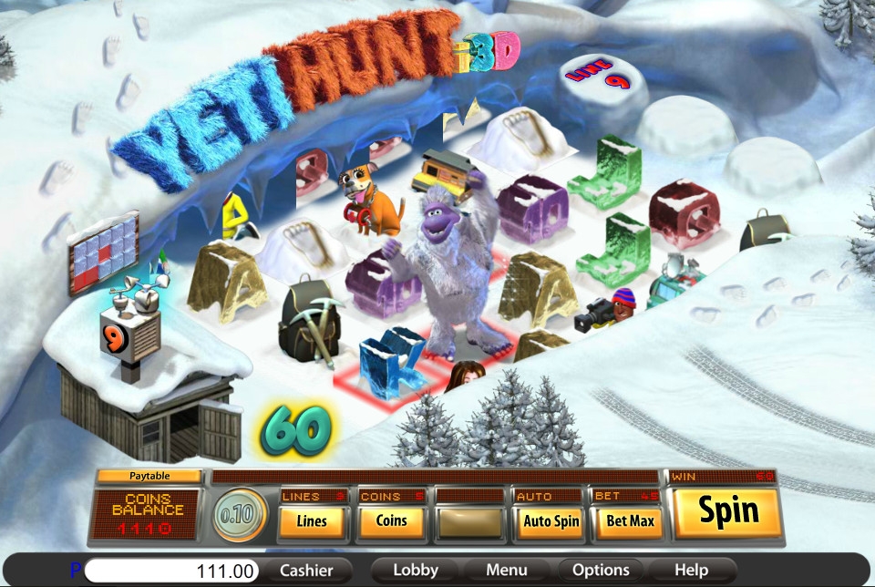 Yeti Hunt i3D (В поисках снежного человека) из раздела Игровые автоматы