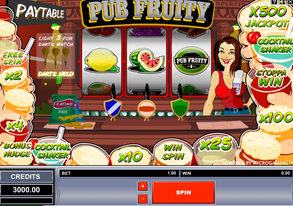 Pub Fruity (Фруктовый паб) из раздела Игровые автоматы