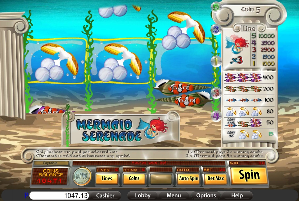 Mermaid Serenade (Серенада русалки) из раздела Игровые автоматы