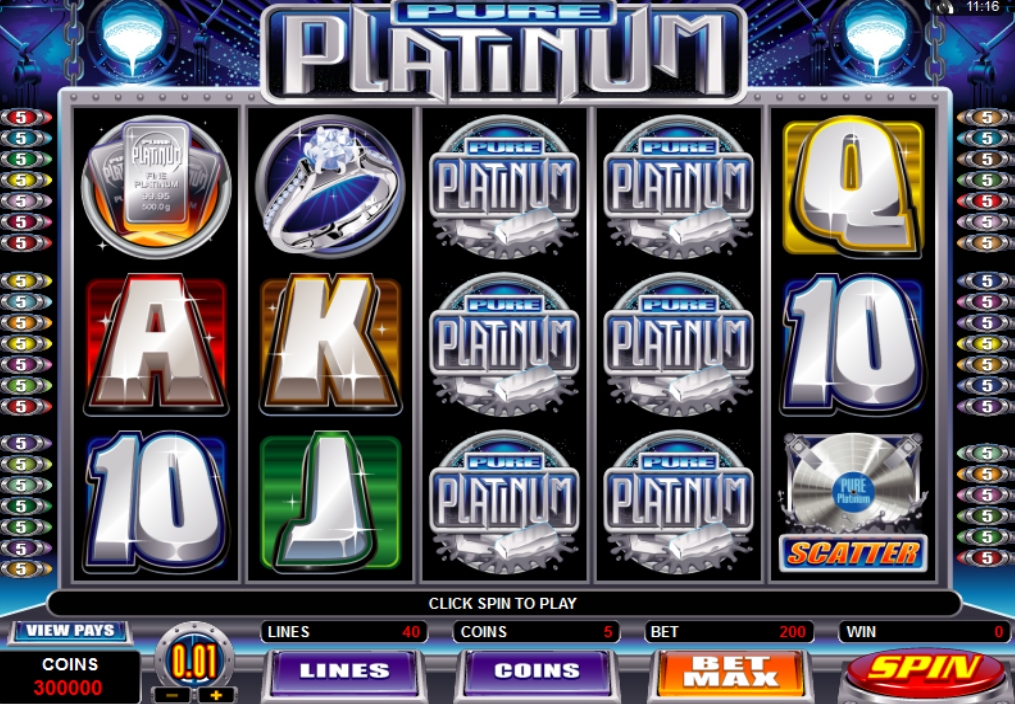 Pure Platinum (Чистая платина) из раздела Игровые автоматы