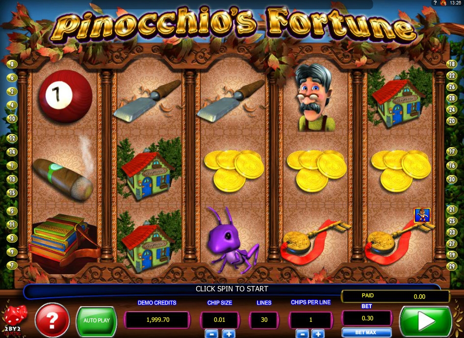 Pinocchio’s Fortune (Везение Пиноккио) из раздела Игровые автоматы