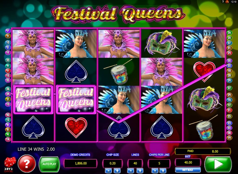 Festival Queens (Королевы фестиваля) из раздела Игровые автоматы
