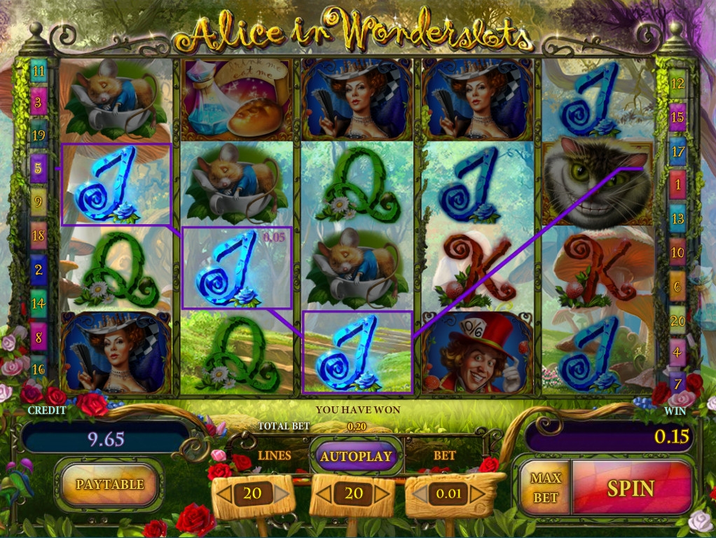 Alice in Wonderslots (Алиса в Слотах чудес) из раздела Игровые автоматы