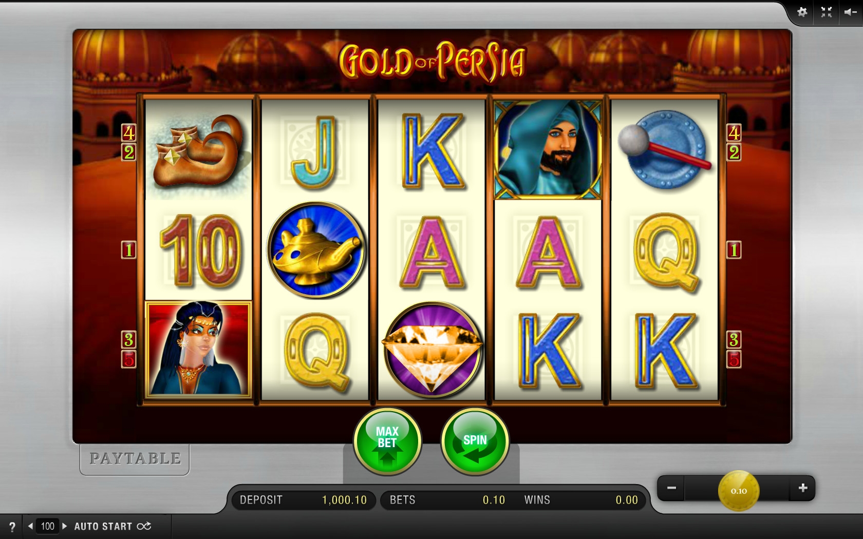 Gold of Persia (Золото Персии) из раздела Игровые автоматы