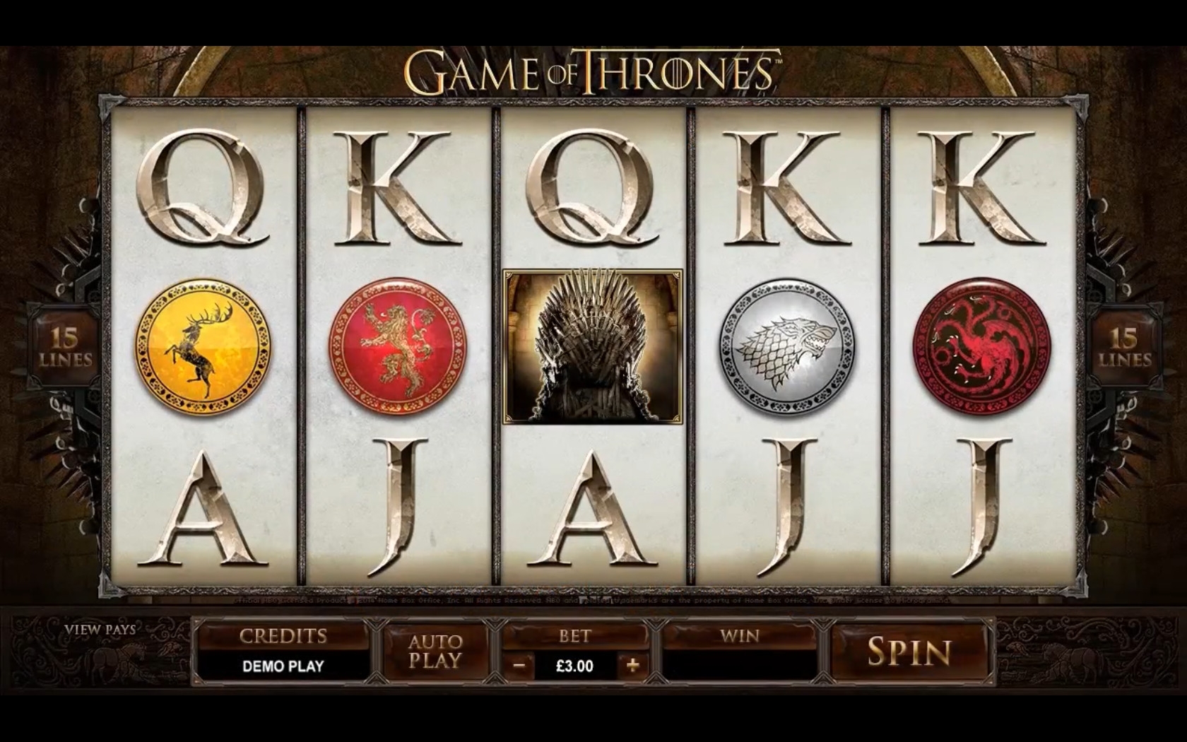 Game of Thrones (Игра престолов) из раздела Игровые автоматы