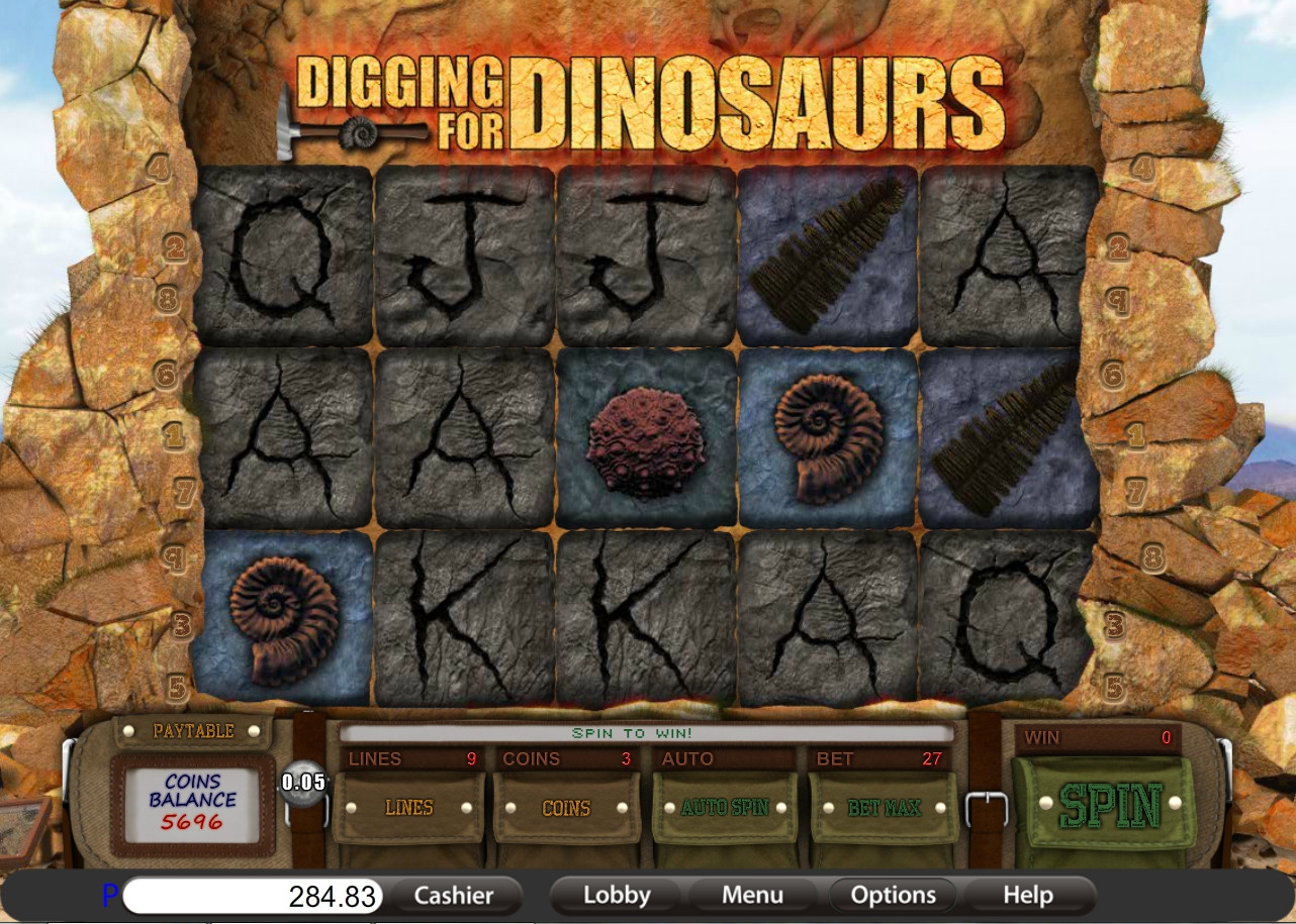 Digging for Dinosaurs (Раскопки динозавров) из раздела Игровые автоматы