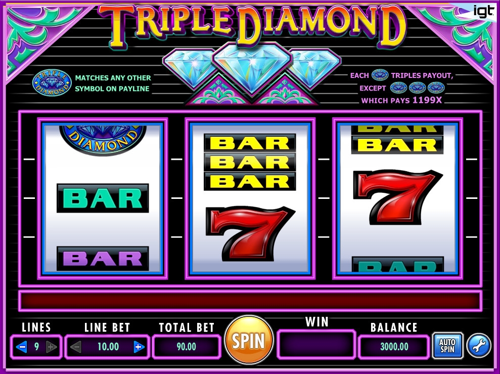 Triple Diamond (Тройной бриллиант) из раздела Игровые автоматы