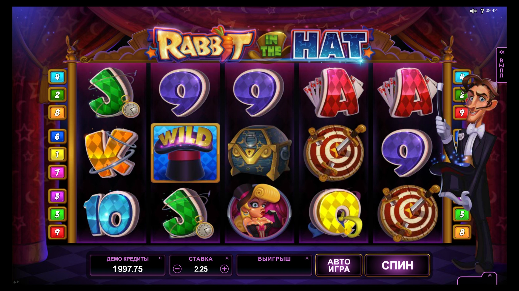 Rabbit in the Hat (Кролик в шляпе) из раздела Игровые автоматы
