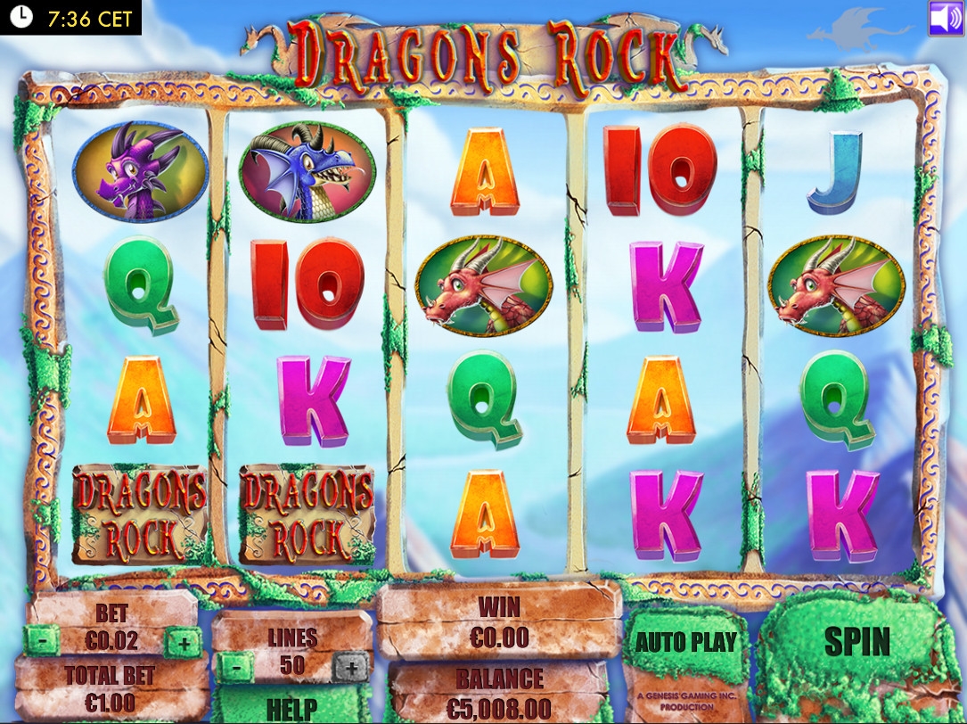 Dragons Rock (Скала драконов) из раздела Игровые автоматы