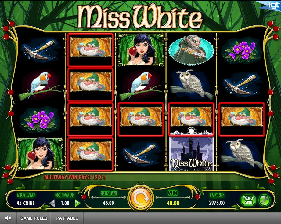 Miss White (Мисс Белоснежка) из раздела Игровые автоматы